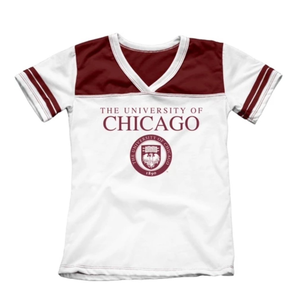 University of Chicago Youth Girls V Neck Tee